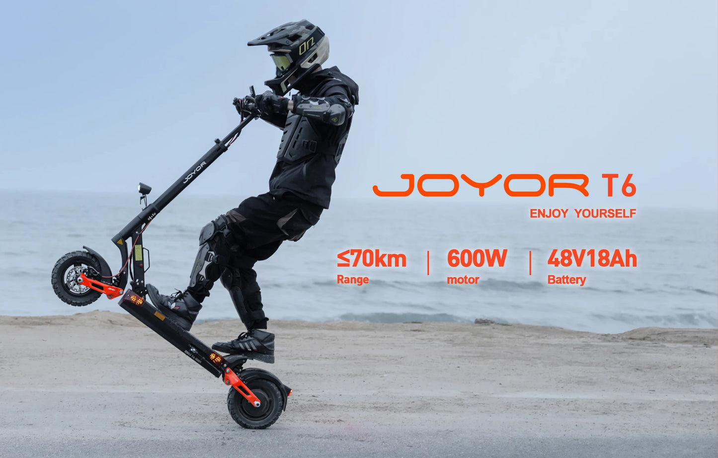 JOYOR T6 pliable adulte Scooter électrique e-scooter 25/48 km/h trottinette électrique 600W planches 48V 18Ah béquille