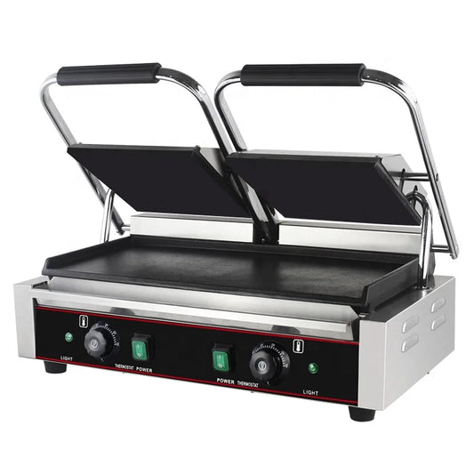 Grill & Presse à Sandwich Professionnel Double Face – Plaques Plates Antiadhésives
