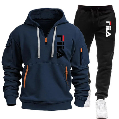 👕 Ensemble Sweat-shirt à Capuche + Pantalon pour Hommes – Automne/Hiver 2025