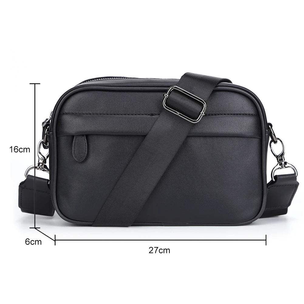 Sac à Épaule de Business Décontracté pour Hommes en Cuir PU Sac Messager à Large Sangle Sacs Bandoulière à Carreaux Plaid Designer Sacs à Bandoulière pour Hommes