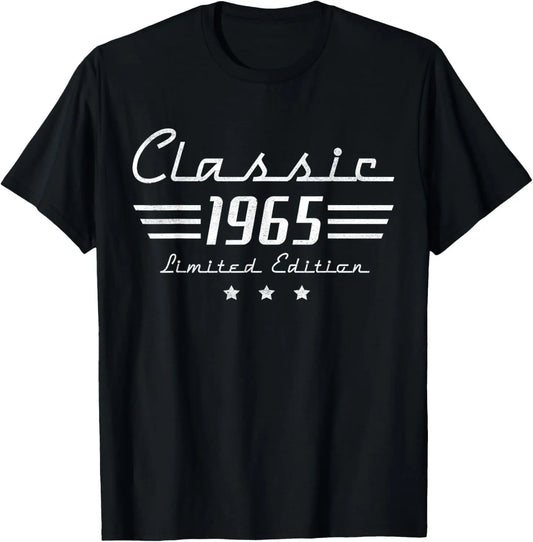 T-shirt Vintage 60 ans – Voiture 1965, Unisexe, Manche Courte, Cadeau Homme