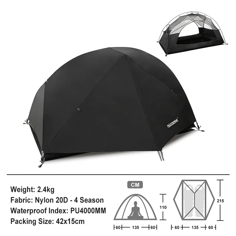 ⛺ Tente de Camping Portable PACOONE – Ultralégère et Étanche