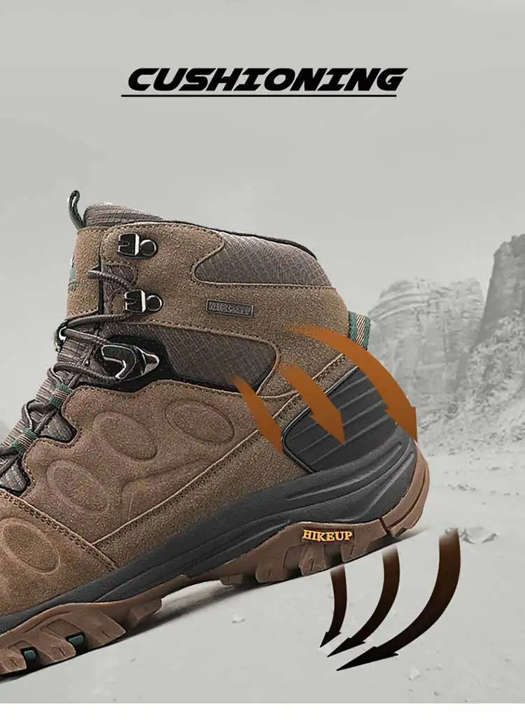 HIKEUP Bottes de Randonnée Homme – Chaudes, Confortables et Respirantes pour Plein Air