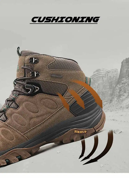 HIKEUP Bottes de Randonnée Homme – Chaudes, Confortables et Respirantes pour Plein Air