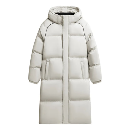 Parka chauffante à capuche pour homme, veste rembourrée, manteau long, veste chaude, technologie graphène, style coréen, haut de gamme, couple, hiver, 2024