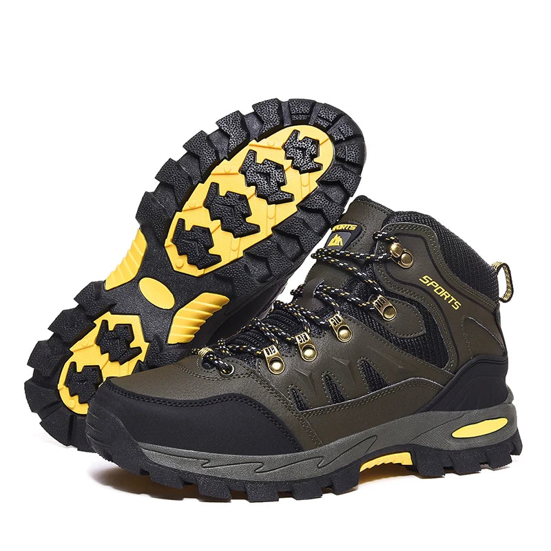 Bottes de randonnée imperméables en plein air pour hommes et femmes, bottes de sport de montagne résistantes à l'usure, chaussures de sport de chasse, printemps et automne
