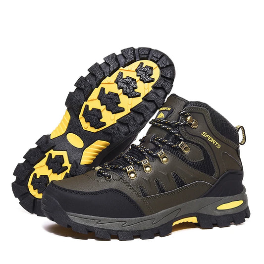 Bottes de randonnée imperméables en plein air pour hommes et femmes, bottes de sport de montagne résistantes à l'usure, chaussures de sport de chasse, printemps et automne