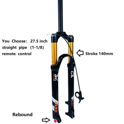 🚴♂️ Fourche à Air VTT en Alliage de Magnésium – Amortisseur de Rebond 140mm