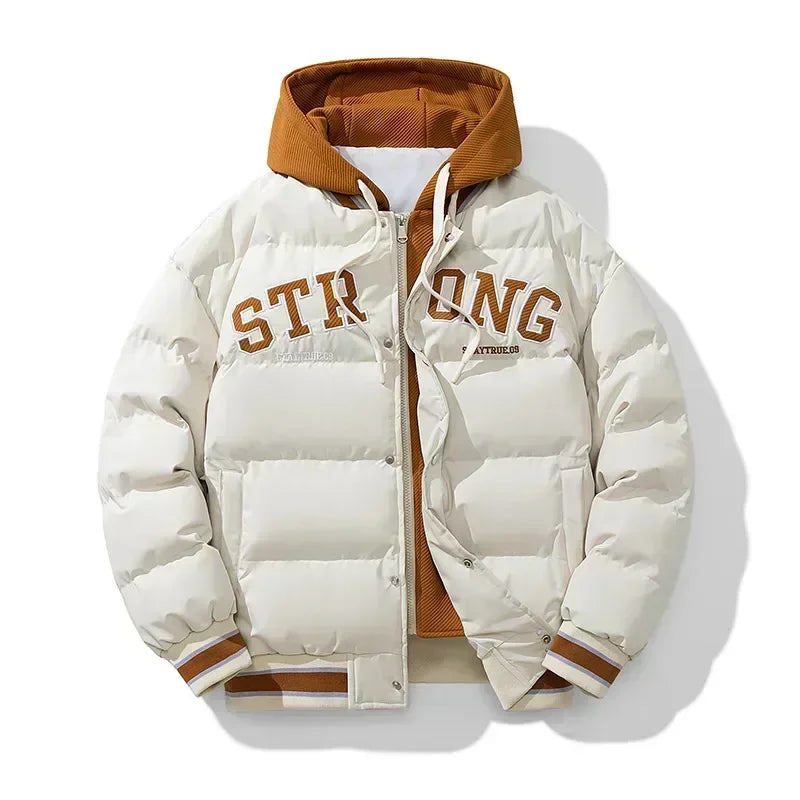Veste pour jeunes hommes fermeture éclair nouvelle veste Streetwear coupe-vent mode veste à capuche Parkers hiver épais thermique coton manteau hommes