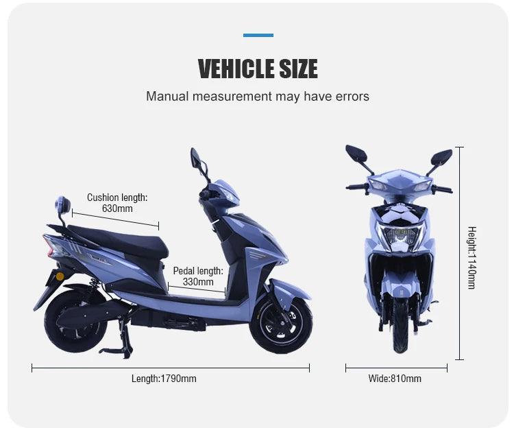 Moto Électrique Puissante 72V 2000W – Vitesse, autonomie et design