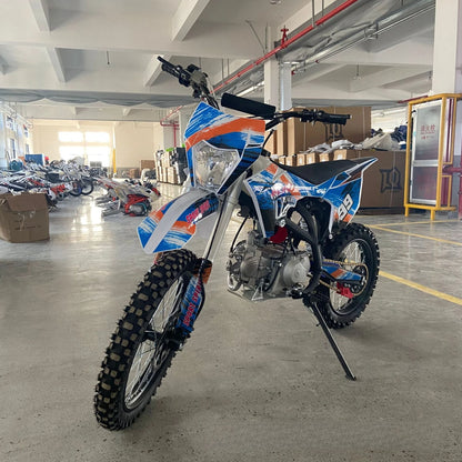 "Moto Cross 125cc pour Adulte – Tout-Terrain à Deux Roues, Puissante, Légère et Abordable | Démarrage Électrique & Freins à Disque