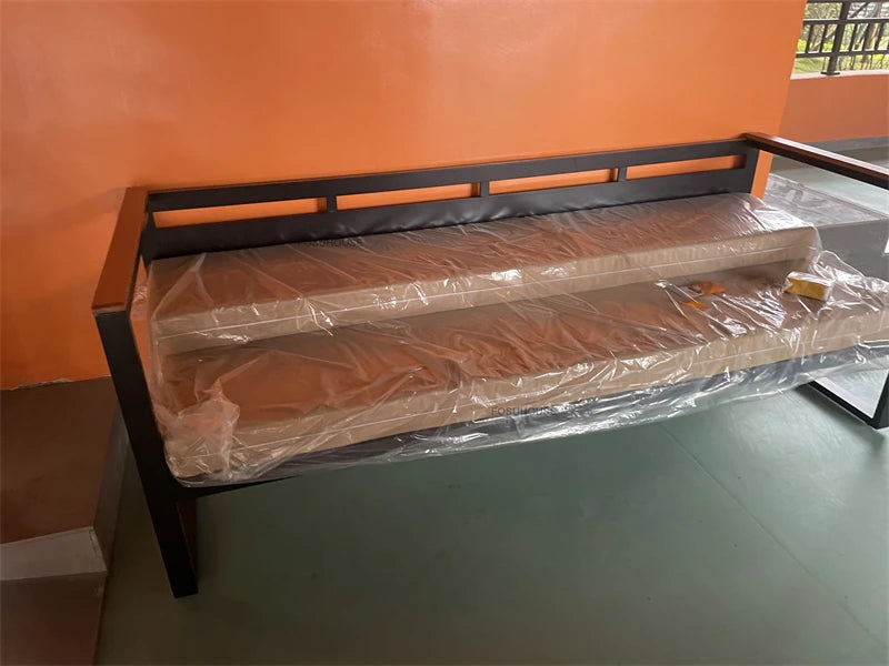 Canapé de cour en plein air européen, fauteuil en alliage d'aluminium, meubles de jardin de luxe, protection solaire, canapé étanche