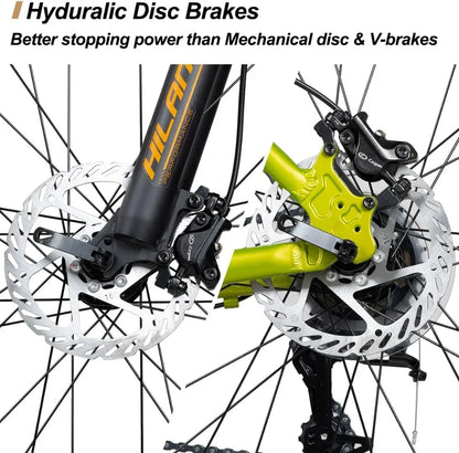 29 inch Mens Mountain Bike 17/19 inch Frame Hydraulic Disc-Brake Lock-Out Suspension Fork 16 Speeds Trail Bike