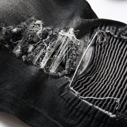 Jeans de Moto pour Hommes - Style Ripped et Distressed