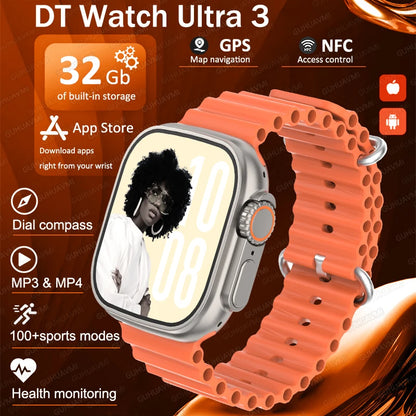 Montre Connectée GUHUAVMI Apple Watch Ultra 2 – AMOLED, Suivi Santé, Multi-Sports, IP67