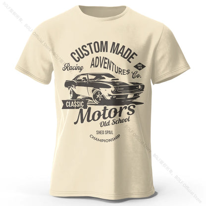 T-shirt homme BOLF – Coton peigné respirant et impression DTF haute précision