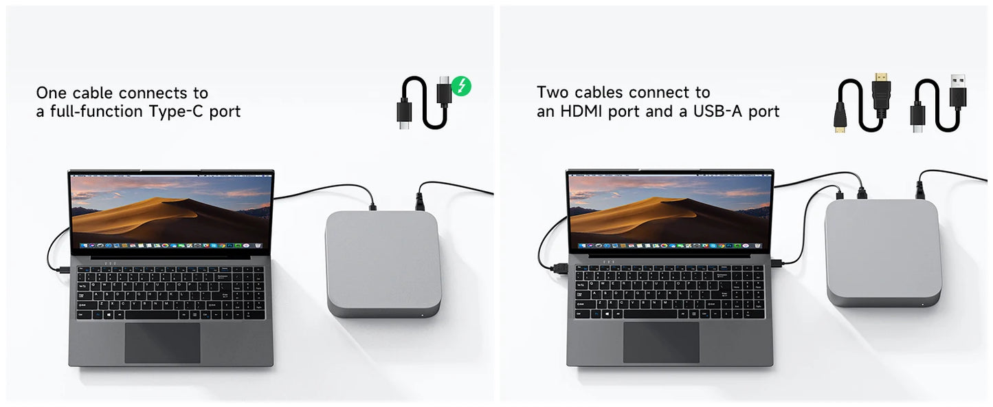 🖥️ Moniteur Portable Dopesplay 15,6" Lapdock FHD – Avec Clavier & Batterie intégrée