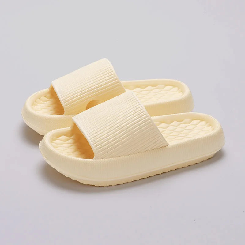 Lucyever 2024 Summer Non-slip Soft Cloud Slippers Women Comfy Eva Thick Platform Slides Woman Couple Bathroom Home Flip Flops 45