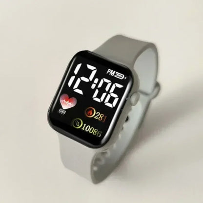 Montre LED Enfants et Femmes – Bracelet Plastique, Étanche et Numérique