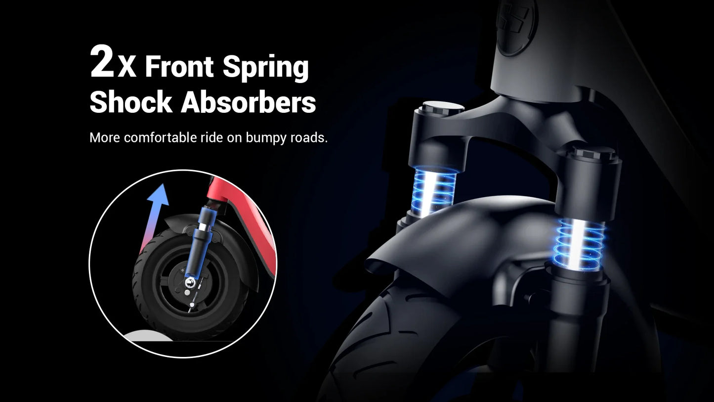 HIKERBOY CURTIS – Scooter Électrique Pliable 350W, Autonomie 40-60 km, Pneus 10"