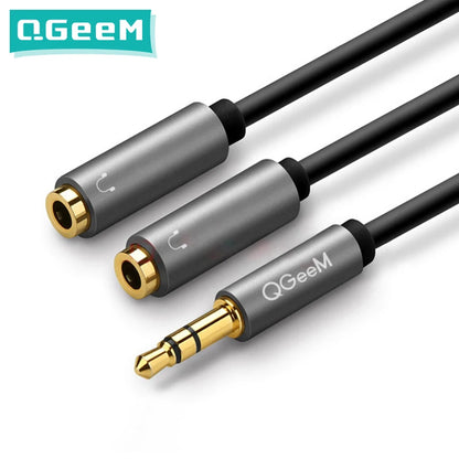 🔊 QGeeM Splitter Audio 3.5mm – Partagez Votre Son en Toute Simplicité ! 🎧🔗