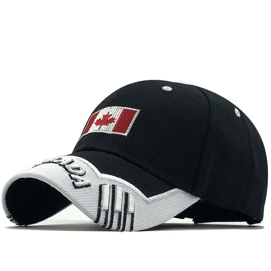 Casquette de Baseball Brodée Canada – Unisexe, Haute Qualité, Ajustable, Protection Solaire