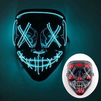 Masque Shuffle Lumineux – Cosplay Demon Slayer et Accessoire Halloween