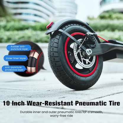 iScooter W6 10 pouces Scooter électrique 500W adulte e-scooter 36V 10.5Ah 35 km/h vitesse Support APP 30km portée ville Scooters électriques