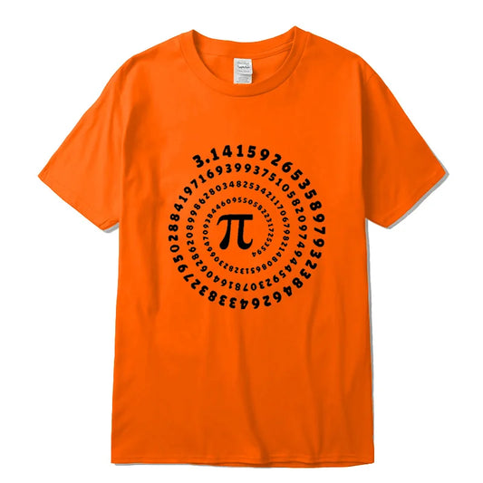 T-shirt Homme 100% Coton – Pi Design Drôle, Col Rond, Manches Courtes, Été