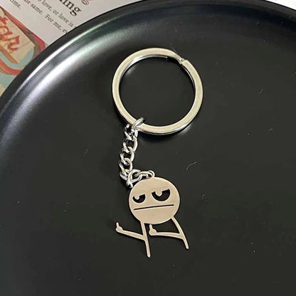 Porte-clés de Couple, Match intéressant des gens que le cœur, doigt du milieu, personnalité Ins, sac drôle, pendentif, bijoux, cadeau pour Couple et amis