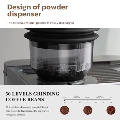 HiBREW H7A – Machine à Expresso Professionnelle 20 Bars avec Moulin Intégré &amp; Écran LCD