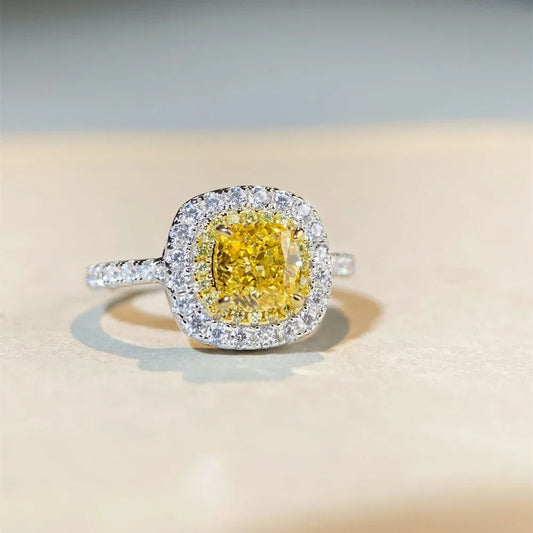 Bague Femme Or Blanc 18K avec Diamants – Certificat CCGTC