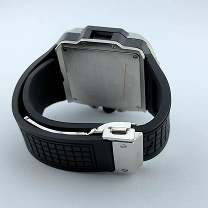 VK63 Quarz-Chronographenuhr – Quadratisches Design und leuchtend grüne Beleuchtung 