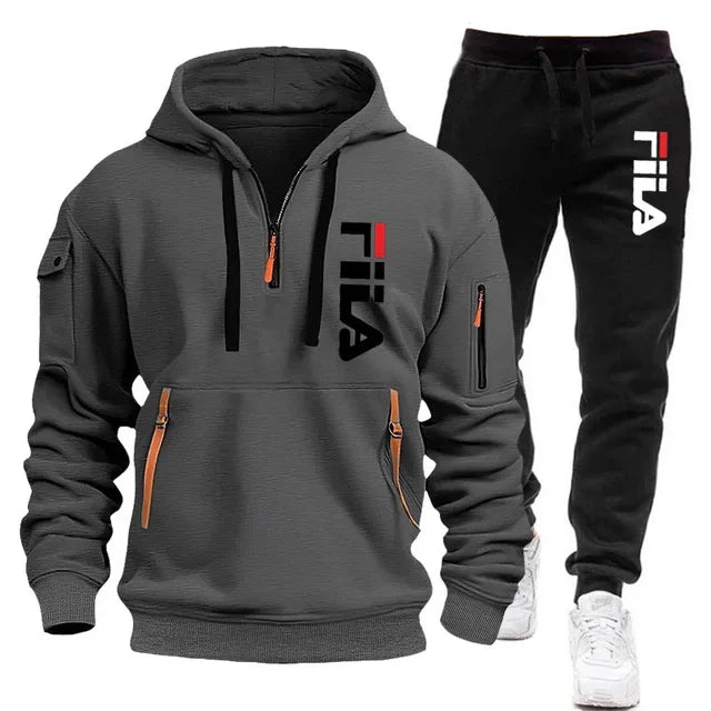 👕 Ensemble Sweat-shirt à Capuche + Pantalon pour Hommes – Automne/Hiver 2025