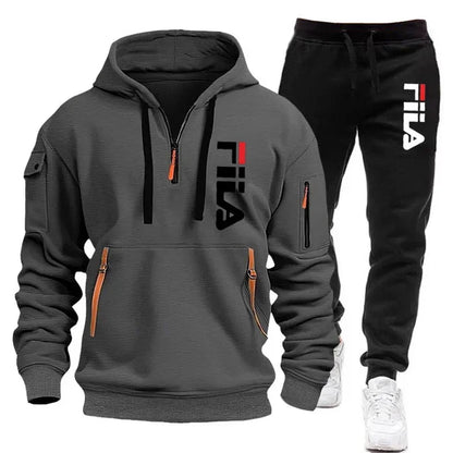 👕 Ensemble Sweat-shirt à Capuche + Pantalon pour Hommes – Automne/Hiver 2025