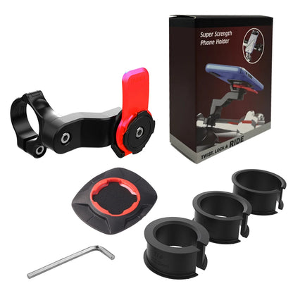 Support Téléphone Vélo Guidon – Amortisseur Antichoc, Universel, Détachable et Facile à Installer (VTT, Moto, Scooter)