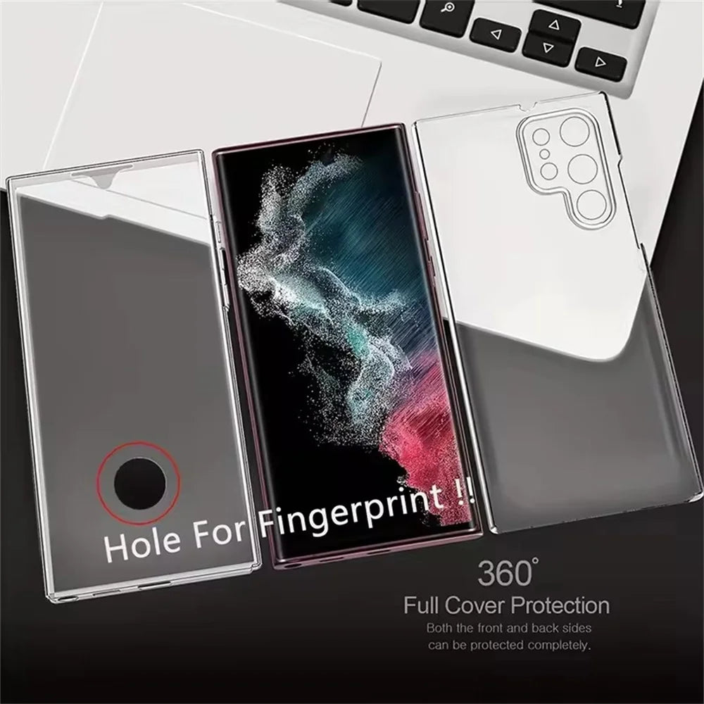 Coque Transparente 360° en Gel Silicone – Anti-Rayures, Anti-Poussière et Anti-Dérapante pour Samsung Galaxy S25 / S24 / S23 / S22 / S21 Ultra & Plus