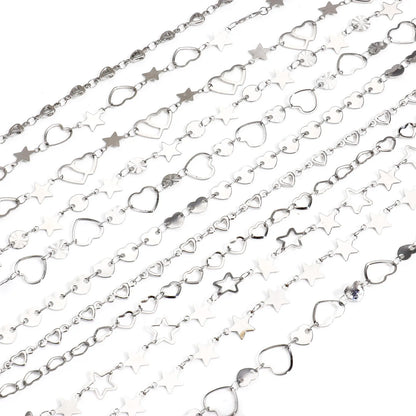 Bracelet de cheville en acier inoxydable 304 pour femmes, chaîne à maillons faite à la main, couleur argent, chaîne de jambe, pied, bijoux cadeau, 1 pièce