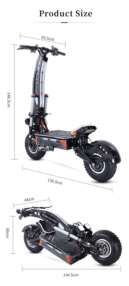 Halo Knight T107Max 72V 50Ah Escooter 8000W Dual Motor E Scooter Electric Scooter Adult Motorcycle