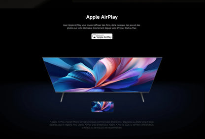 Xiaomi France |  Xiaomi TV A Pro 50 2026, Écran QLED 4K, Son immersif avec Dolby Audio™, DTS:X, DTS Virtual:X, Compatible HDR10+ ,1,07 milliard de couleurs, DCI-P3 94 %