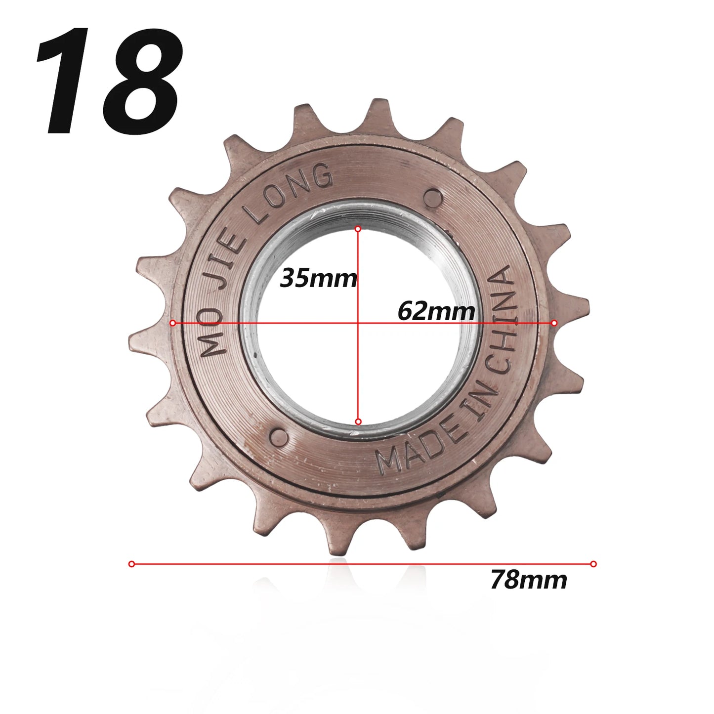 Pignon de roue libre vélo 12x18 – 8 vitesses, fibre de carbone, durable et léger