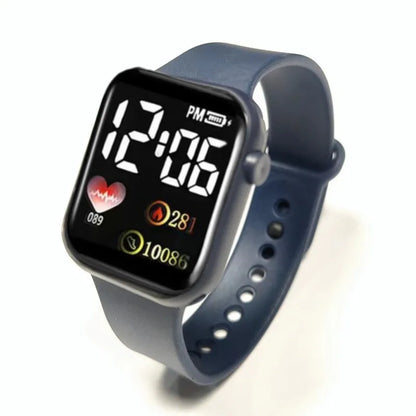 Montre LED Enfants et Femmes – Bracelet Plastique, Étanche et Numérique