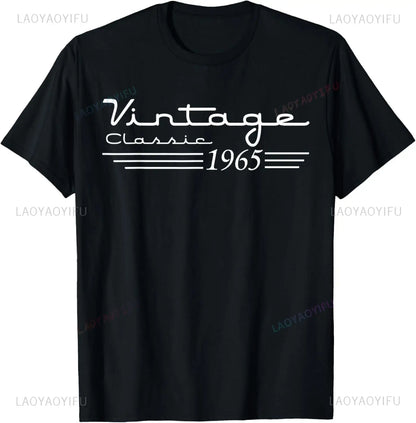 T-shirt Vintage 60 ans – Voiture 1965, Unisexe, Manche Courte, Cadeau Homme