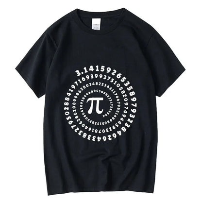 T-shirt Homme 100% Coton – Pi Design Drôle, Col Rond, Manches Courtes, Été