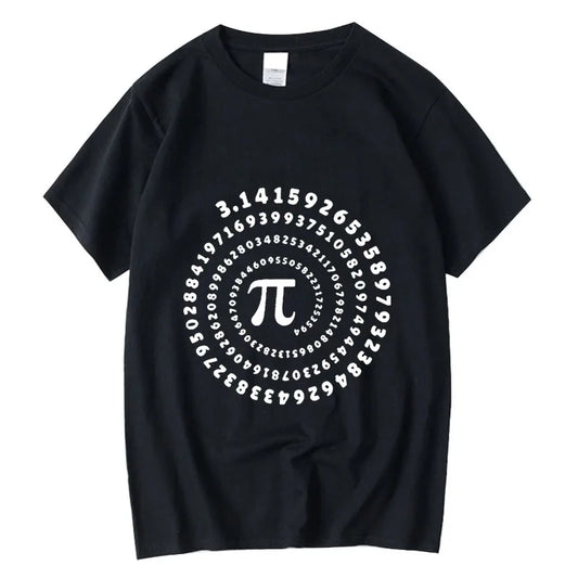 T-shirt Homme 100% Coton – Pi Design Drôle, Col Rond, Manches Courtes, Été