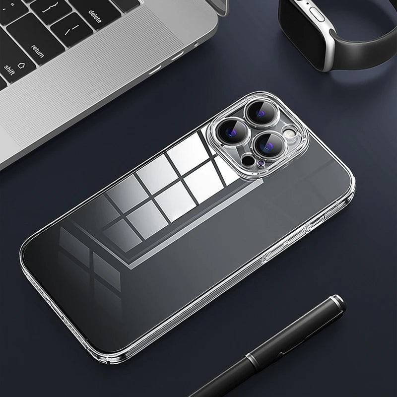 Coque rigide Ultra fine et transparente pour iPhone 15 14 13 12 16 Pro Max 16e 11, coque de téléphone antichoc transparente