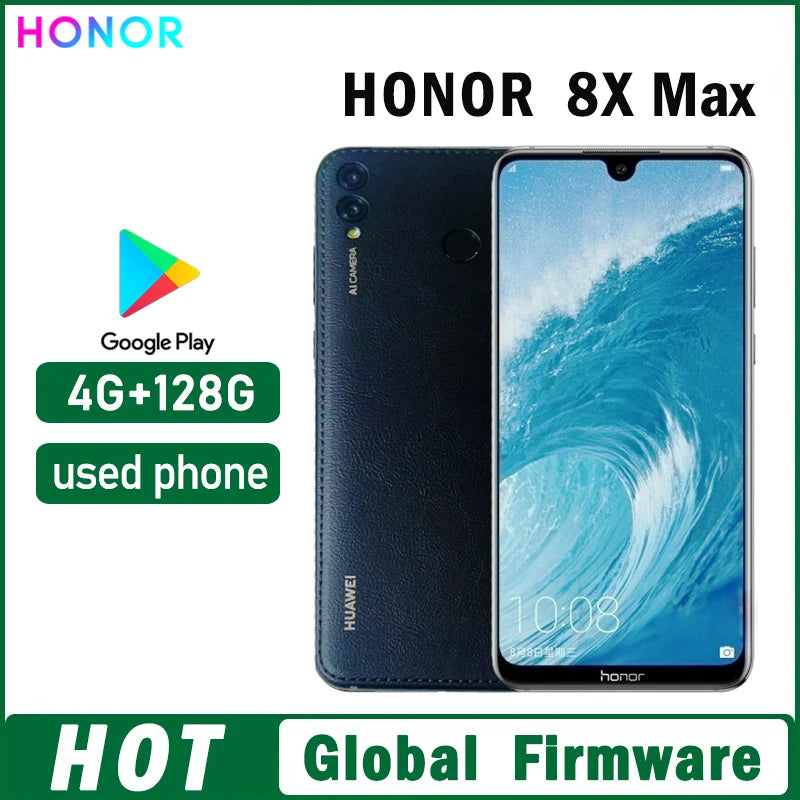 HONOR 8X MAX Smartphone 7.12" 5000mAh Snapdragon 660 Double SIM Caméra 16MP Arrière 8MP