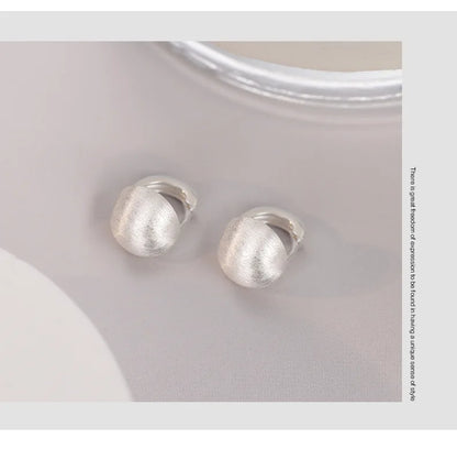 Boucles d'oreilles créoles géométriques coréennes en argent regardé 925, cadeau de bijoux sexy, simple, tempérament exquis, semi-vente chaude
