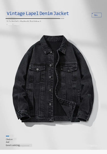 Veste en denim homme loose KK LUFAINA – Style casual sport printemps/automne