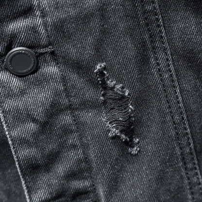 Veste en denim homme WTHINLEE – Hiver, capuche et doublure chaude